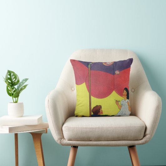 ヴィンテージ吹が傘の下で泡を吹く クッション (椅子)