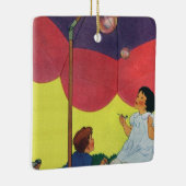 ヴィンテージ吹が傘の下で泡を吹く セラミックオーナメント (右)