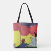 ヴィンテージ吹が傘の下で泡を吹く トートバッグ (裏面)