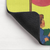 ヴィンテージ吹が傘の下で泡を吹く マウスパッド (コーナー)