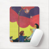 ヴィンテージ吹が傘の下で泡を吹く マウスパッド (マウス)