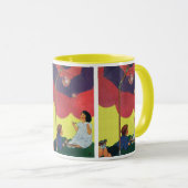 ヴィンテージ吹が傘の下で泡を吹く マグカップ (正面右)