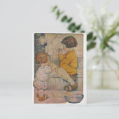 ヴィンテージ吹の気泡 ポストカード (スタンド正面)