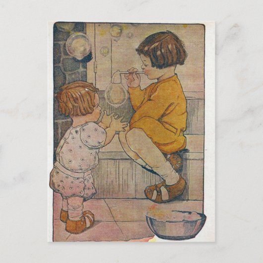 ヴィンテージ吹の気泡 ポストカード (正面)