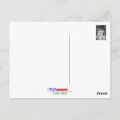 ヴィンテージ吹雪だるま、金型B/Wフォトホリデー ポストカード (裏面)