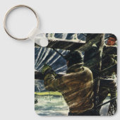 ヴィンテージ吹雪に従事する電気工事士 キーホルダー (正面)