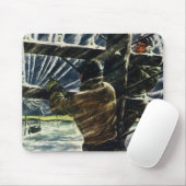 ヴィンテージ吹雪に従事する電気工事士 マウスパッド (マウス)