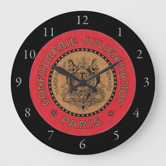 ヴィンテージ告知広告 ラージ壁時計 (正面)