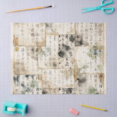 ヴィンテージ和風書道アート (2) 薄葉紙 (クラフト)