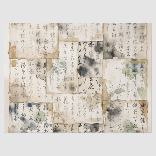 ヴィンテージ和風書道アート (2) 薄葉紙 (正面)