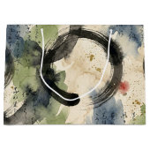 ヴィンテージ和風書道アート (3) ラージペーパーバッグ (正面)