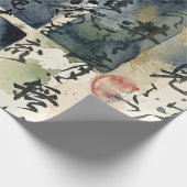 ヴィンテージ和風書道アート (4) ラッピングペーパー (角)