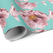 ヴィンテージ咲き牡丹パターン ラッピングペーパー (ロールコーナー)