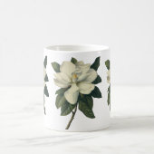 ヴィンテージ咲き白いホグノリアの花 コーヒーマグカップ (中央)