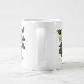 ヴィンテージ咲き白いホグノリアの花 ジャンボコーヒーマグカップ (裏面)