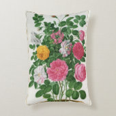 ヴィンテージ咲く花、春ガーデンバラ アクセントクッション (正面(垂直))