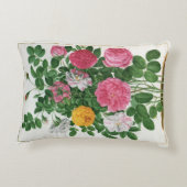 ヴィンテージ咲く花、春ガーデンバラ アクセントクッション (裏面)