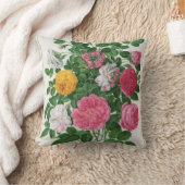 ヴィンテージ咲く花、春ガーデンバラ クッション (ブランケット)