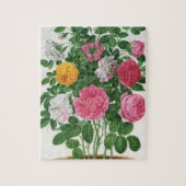 ヴィンテージ咲く花、春ガーデンバラ ジグソーパズル (縦)