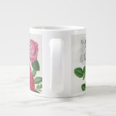 ヴィンテージ咲く花、春ガーデンバラ ジャンボコーヒーマグカップ (裏面)