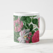 ヴィンテージ咲く花、春ガーデンバラ ジャンボコーヒーマグカップ (正面右)