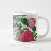 ヴィンテージ咲く花、春ガーデンバラ ジャンボコーヒーマグカップ (右)