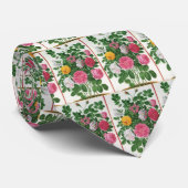 ヴィンテージ咲く花、春ガーデンバラ ネクタイ (ロール)