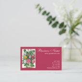 ヴィンテージ咲く花、春ガーデンバラ 名刺 (スタンド正面)