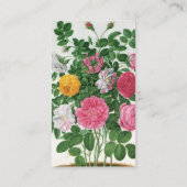 ヴィンテージ咲く花、春ガーデンバラ 名刺 (裏面)