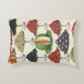 ヴィンテージ品揃えフルーツのトレイへのケータリング アクセントクッション (裏面)