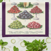 ヴィンテージ品揃えフルーツのトレイへのケータリング キッチンタオル (折り畳み)