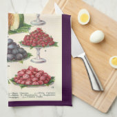 ヴィンテージ品揃えフルーツのトレイへのケータリング キッチンタオル (四つ折り)