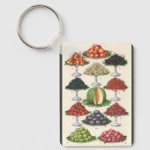 ヴィンテージ品揃えフルーツのトレイへのケータリング キーホルダー (正面)