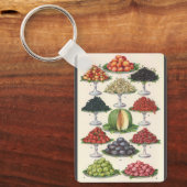 ヴィンテージ品揃えフルーツのトレイへのケータリング キーホルダー (正面)