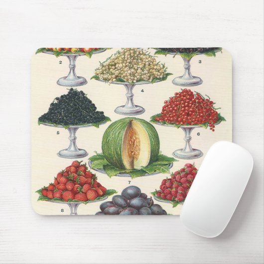 ヴィンテージ品揃えフルーツのトレイへのケータリング マウスパッド (マウス)