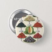 ヴィンテージ品揃えフルーツのトレイへのケータリング 缶バッジ (正面&裏面)