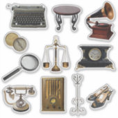 ヴィンテージ品目仕訳帳スクラップブックステッカーセット2 シール (正面)