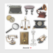 ヴィンテージ品目仕訳帳スクラップブックステッカーセット2 シール (シート)