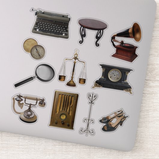 ヴィンテージ品目仕訳帳スクラップブックステッカーセット2 シール (詳細)