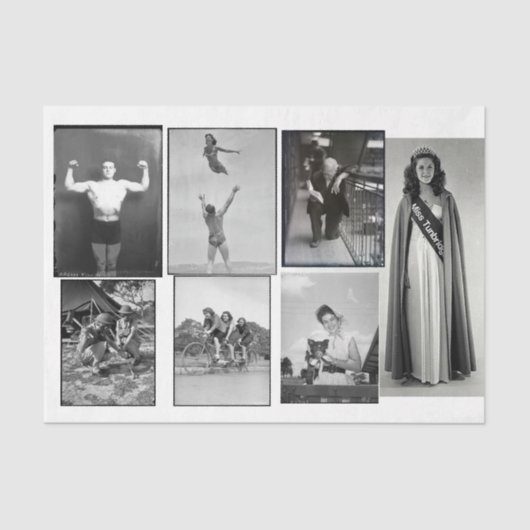 ヴィンテージ品種デコップコラージュティッシュペーパー 薄葉紙 (正面)