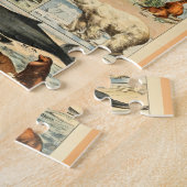 ヴィンテージ哺乳類の動物の旧イラストレーションアート ジグソーパズル (側面)