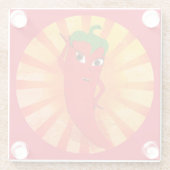 ヴィンテージ唐辛子スーパースター ガラスコースター (裏面)