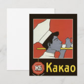 ヴィンテージ商品ラベル、ロシアのホットチョコレートカカオ (正面/裏面)