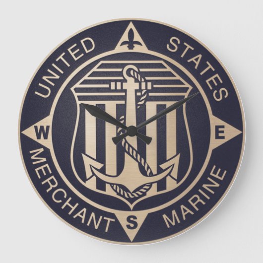 ヴィンテージ商船大型時計 ラージ壁時計 (正面)