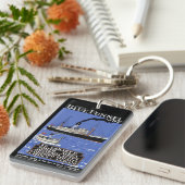 ヴィンテージ商船旅行ポスター キーホルダー (正面右)