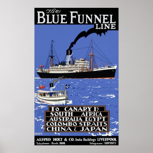 ヴィンテージ商船旅行ポスター ポスター (正面)