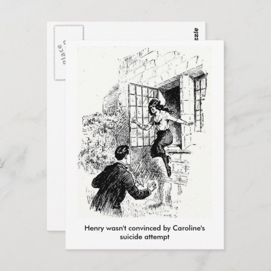 ヴィンテージ喜劇のはがき ポストカード (正面/裏面)