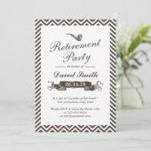 ヴィンテージ喫煙パイプシェブロン退職パーティー 招待状 (スタンド正面)