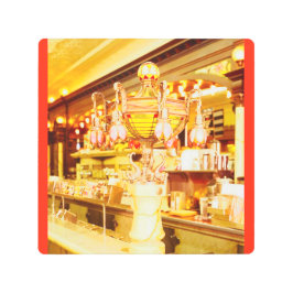 ヴィンテージ噴水物店 メタルプリント