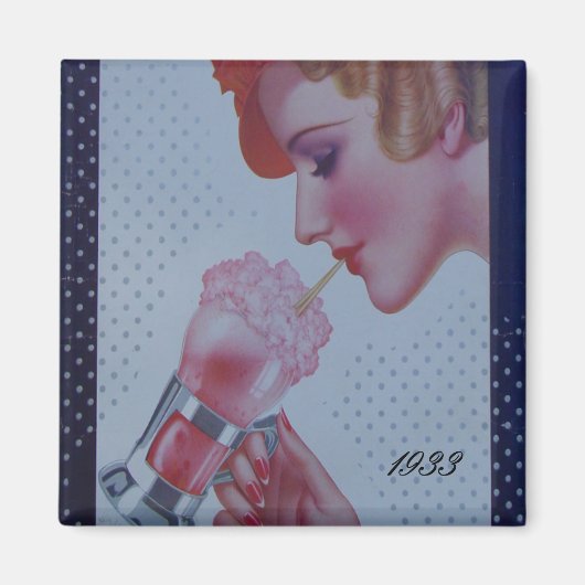 ヴィンテージ噴水1933 マグネット (正面)